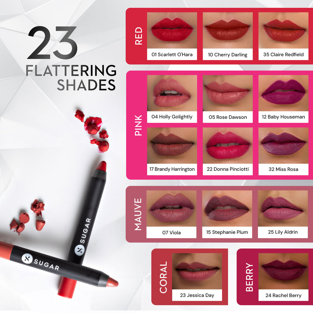 Matte As Hell Crayon Lipstick With Free Sharpener