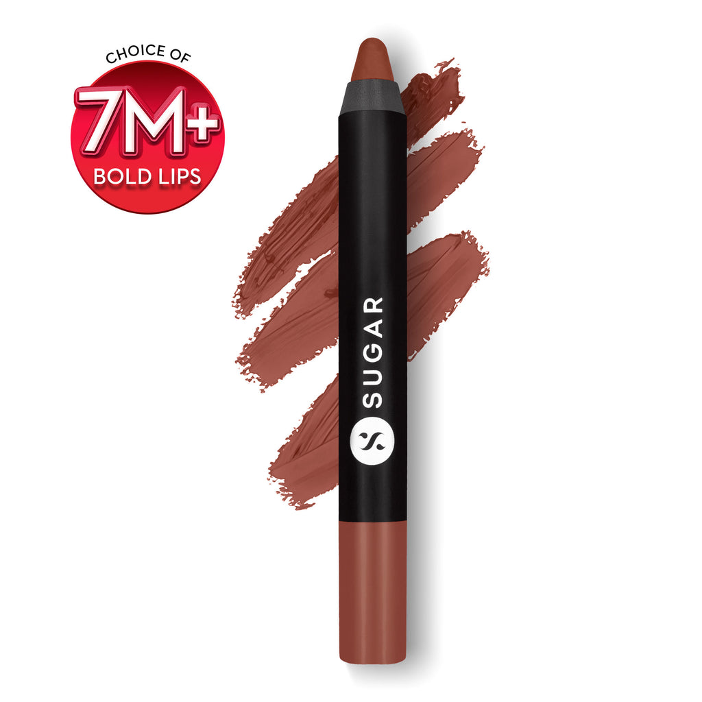 Matte As Hell Crayon Lipstick With Free Sharpener - 19 Emma Woodhouse (Earthy Brown)