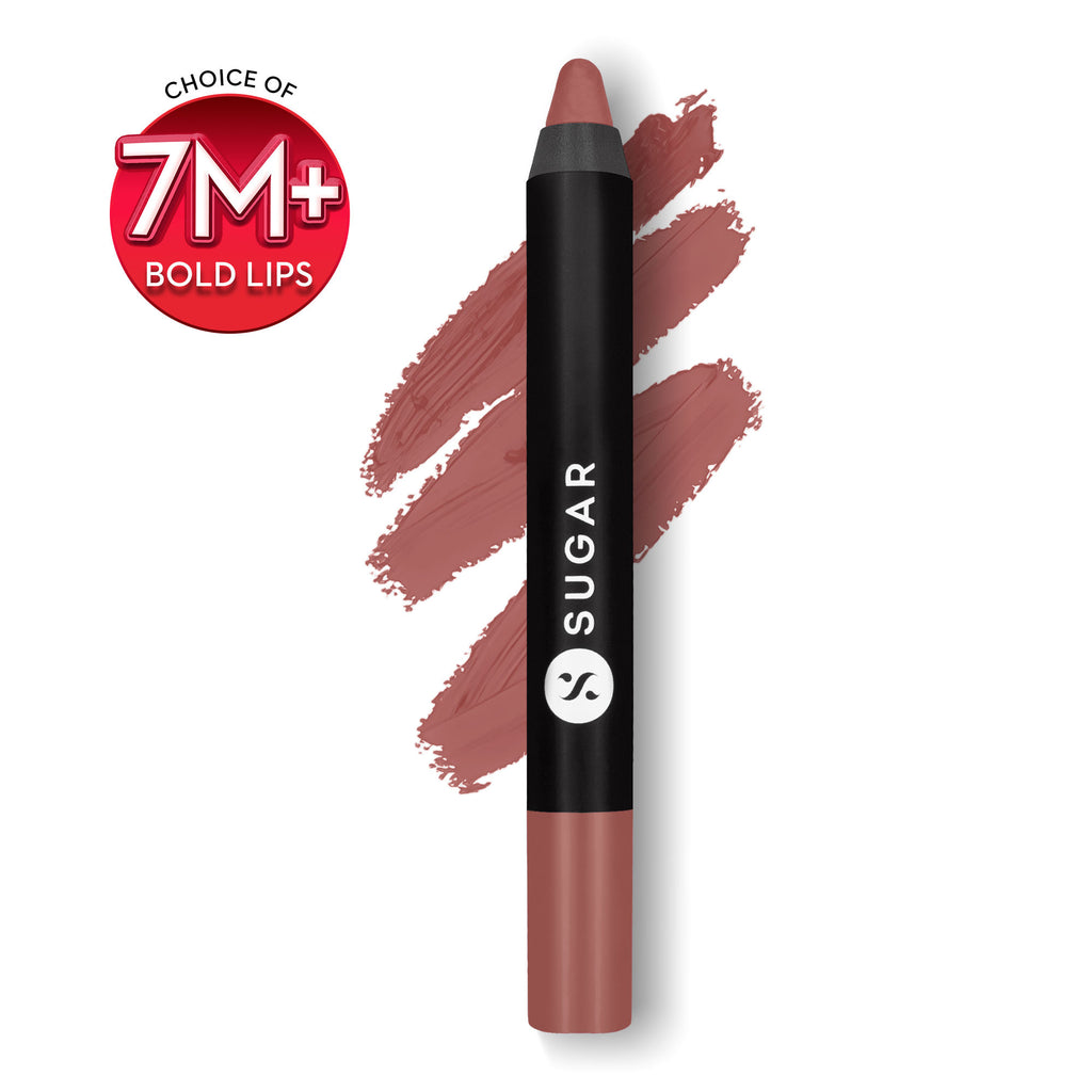 Matte As Hell Crayon Lipstick With Free Sharpener - 20 Buffy Summers (Mid-tone Warm Nude)