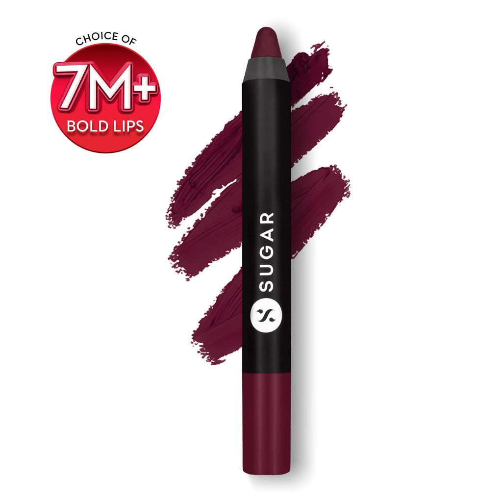 Matte As Hell Crayon Lipstick With Free Sharpener - 24 Rachel Berry (Deep Berry)