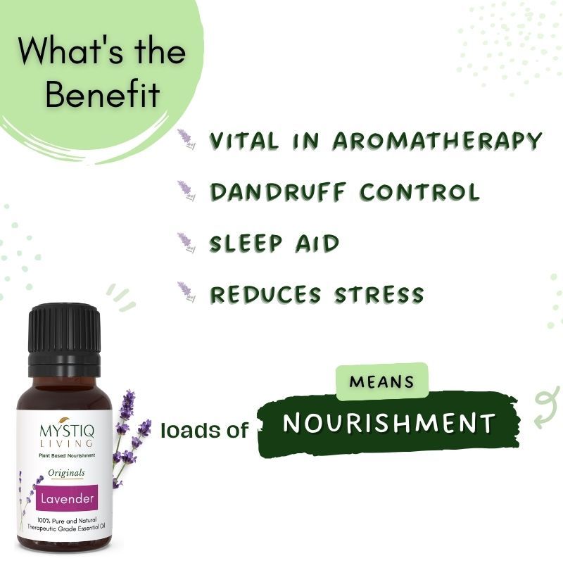 Lavender Essential Oil For Skin, Hair Growth, Face & Better Sleep, 100% Pure Organic