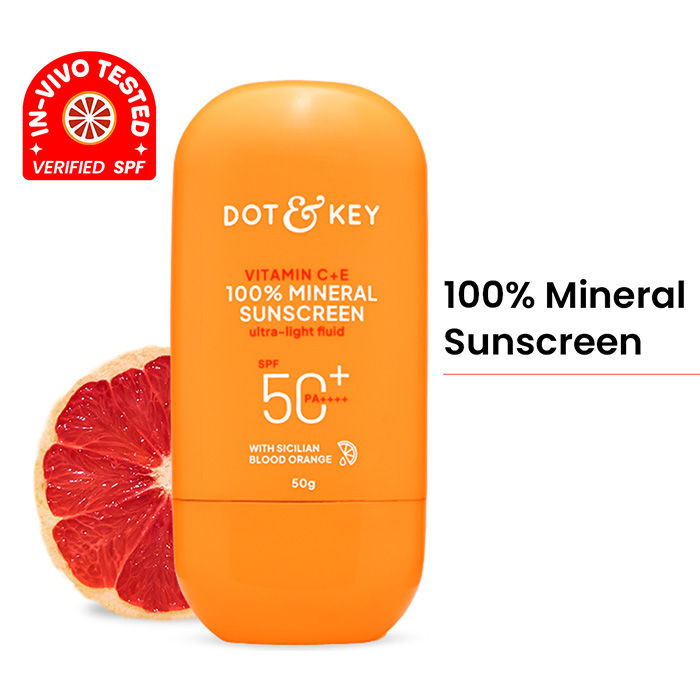 Vitamin C + E 100% Mineral Sunscreen In-Vivo Tested SPF 50+ PA++++, No White Cast