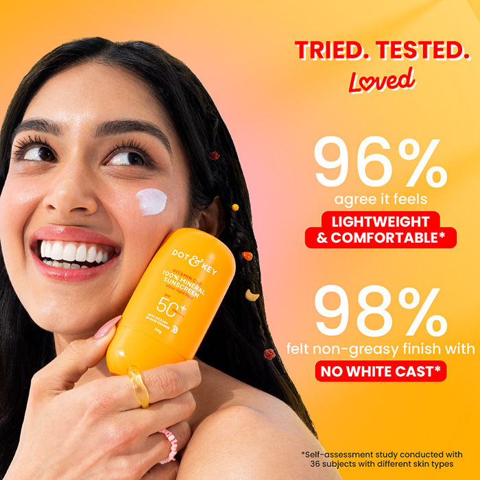 Vitamin C + E 100% Mineral Sunscreen In-Vivo Tested SPF 50+ PA++++, No White Cast