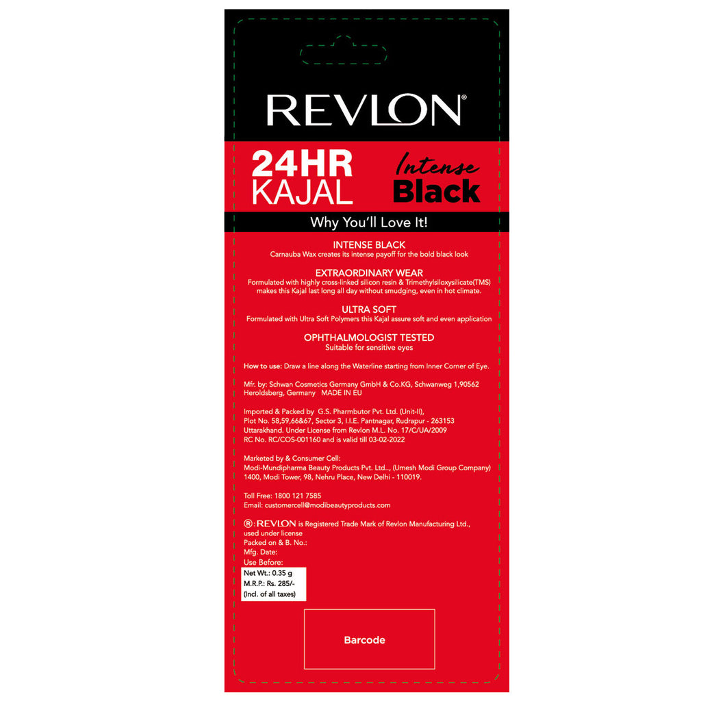 24HR Kajal - Intense Black ( Waterproof & Smudgeproof)