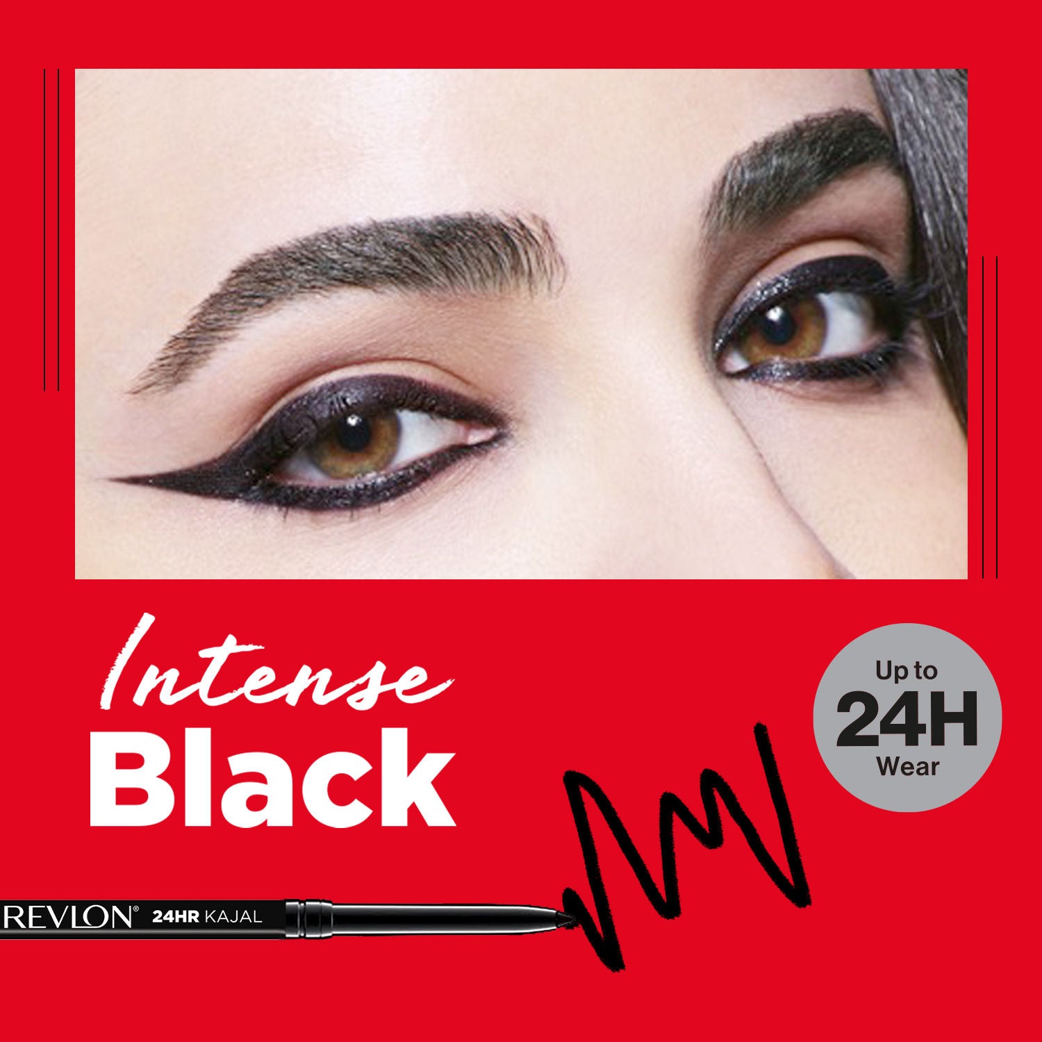 24HR Kajal - Intense Black ( Waterproof & Smudgeproof)