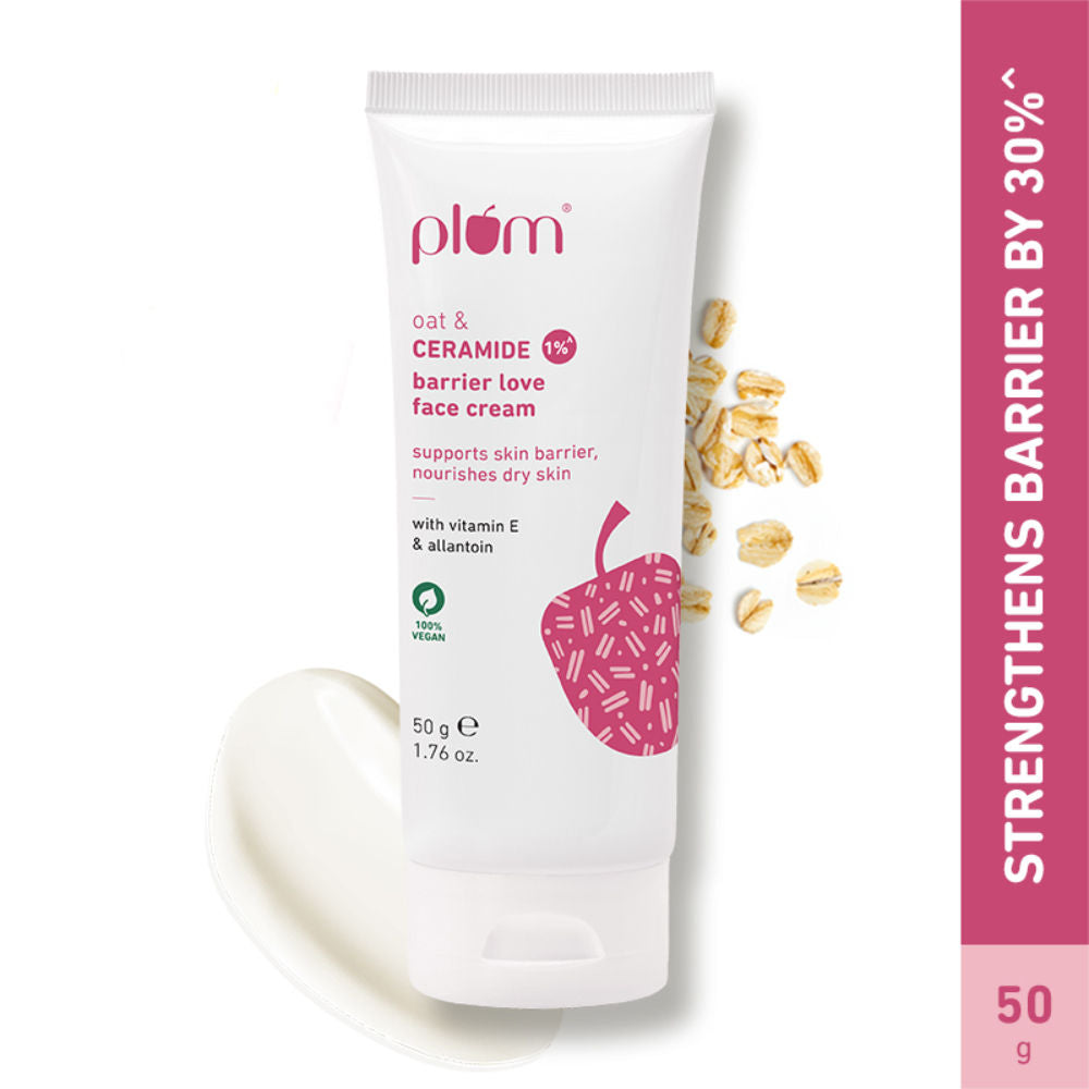 1% Ceramide Face Cream With Oat, Strengthens Skin Barrier & Nourishes