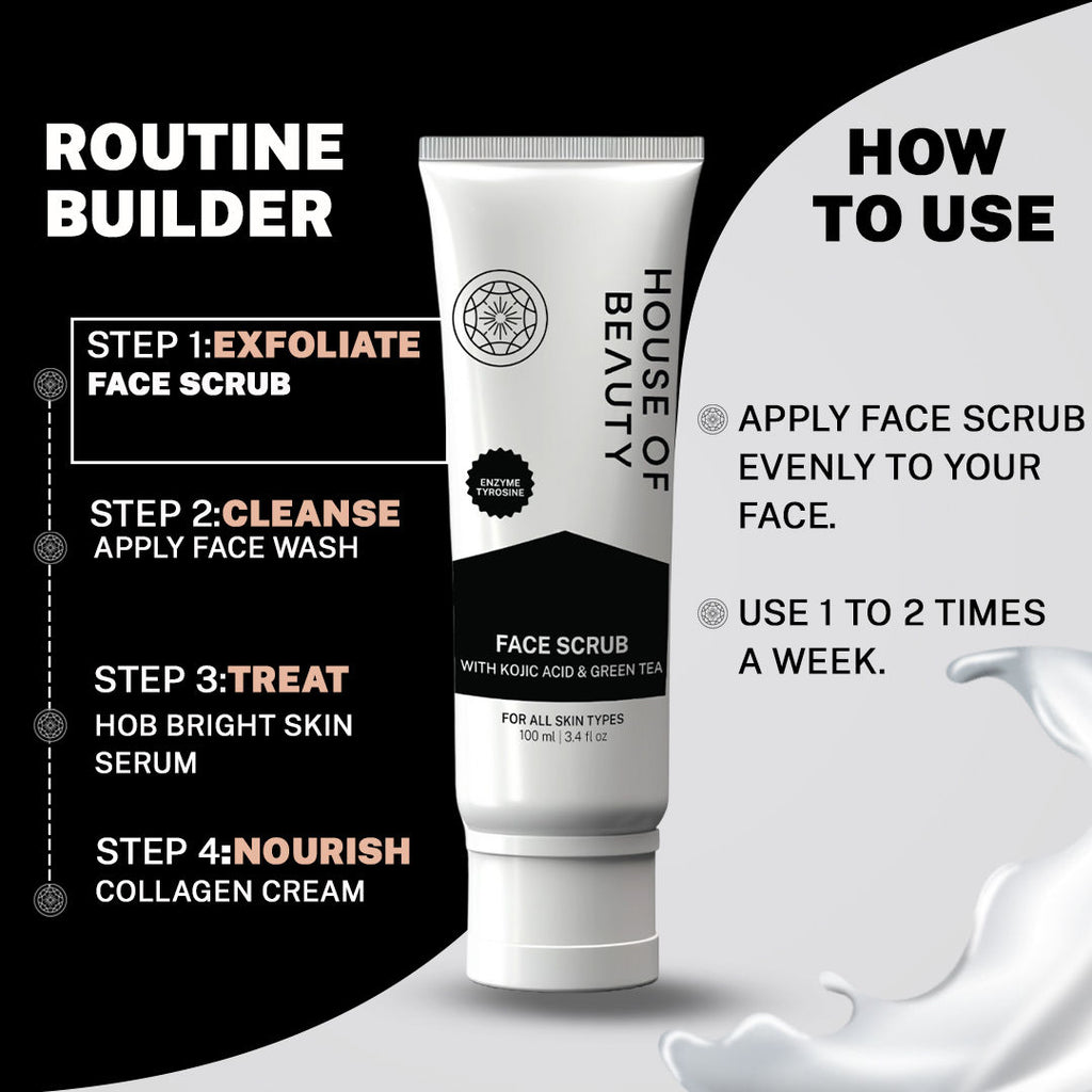 Face Scrub With Kojic Acid & Green Tea