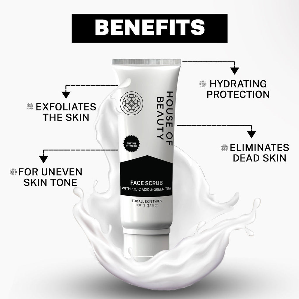 Face Scrub With Kojic Acid & Green Tea