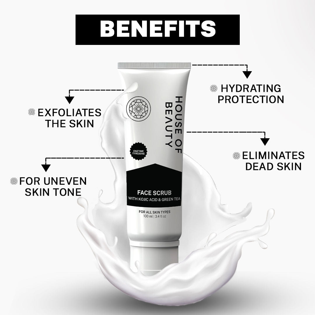 Face Scrub With Kojic Acid & Green Tea