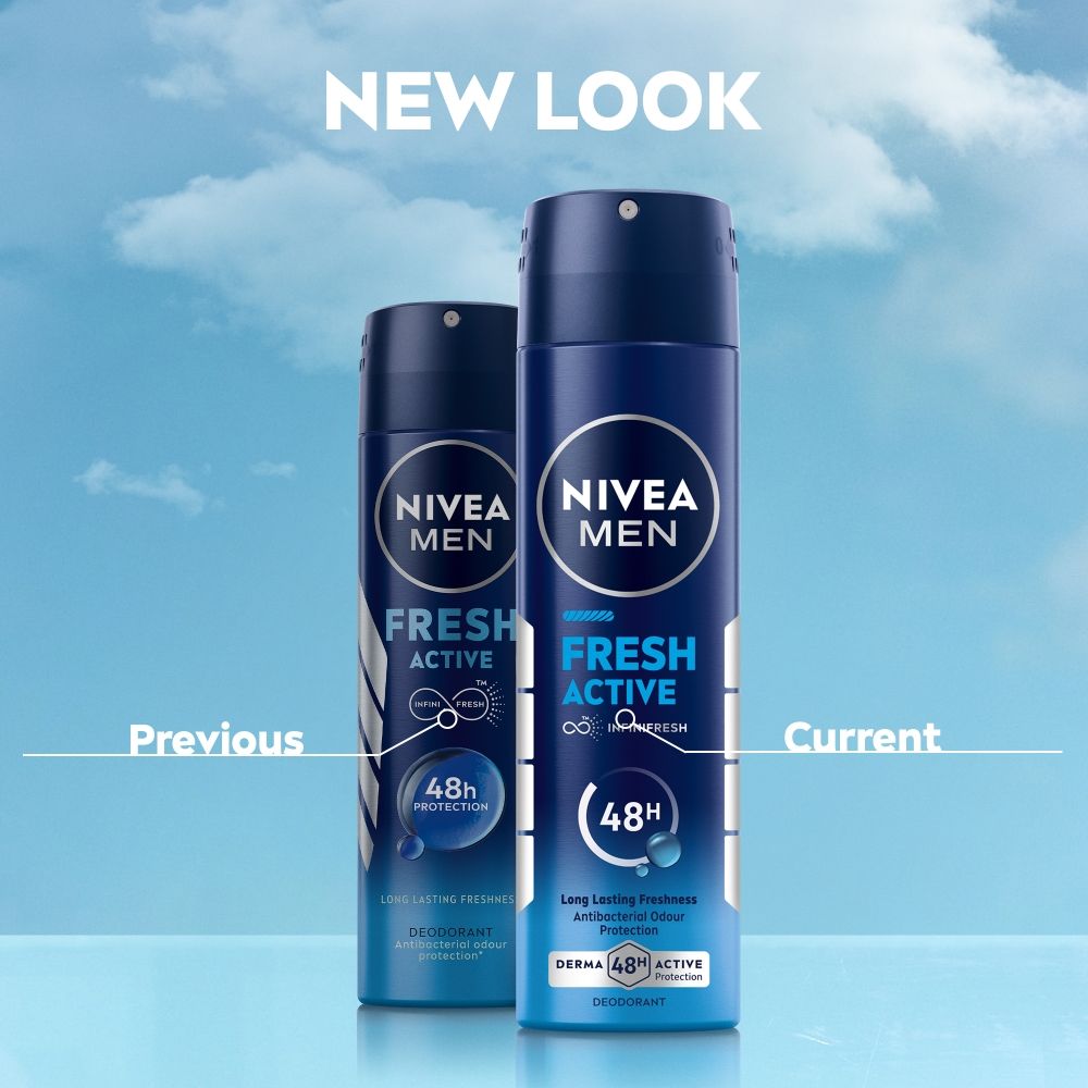MEN Deodorant, Fresh Active, 48h Long lasting Freshness