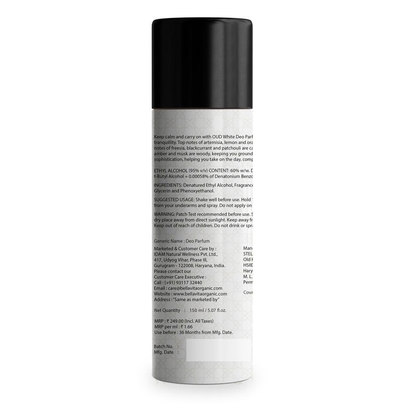 Bella Vita Oud White Deo Parfum