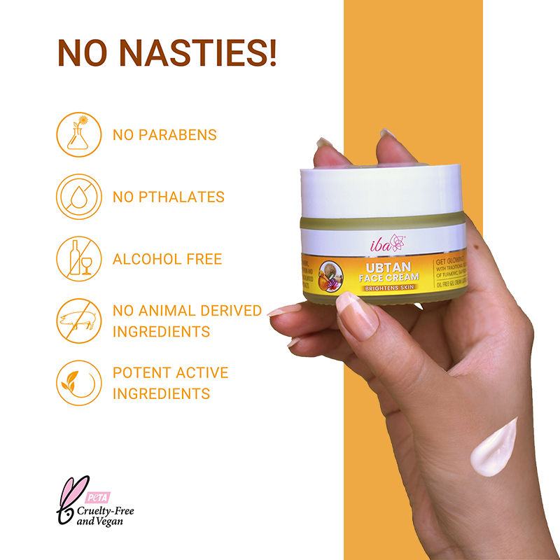 Ubtan Face Cream With Turmeric, Sandalwood & Saffron For Brightens Skins