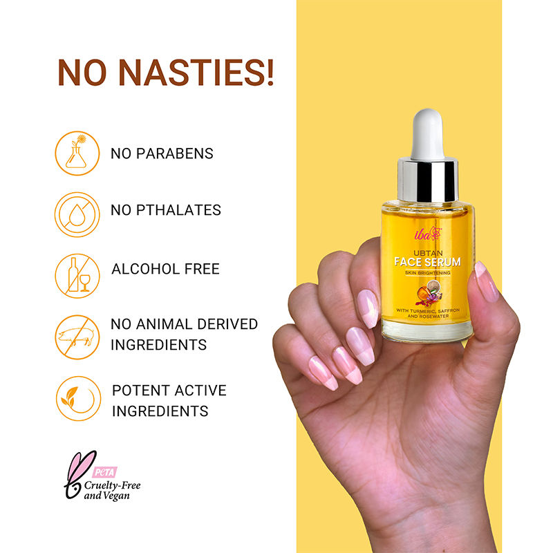 Ubtan Face Serum With Turmeric, Saffron & Rosewater For Skin Brightening