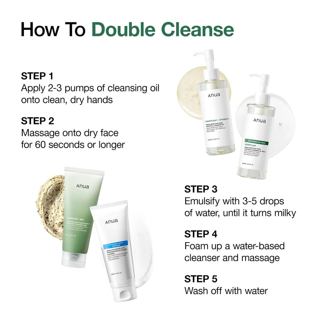 Heartleaf Pore Control Cleansing Oil Removes Makeup, Excess Sebum, Blackheads & Clogged Pores