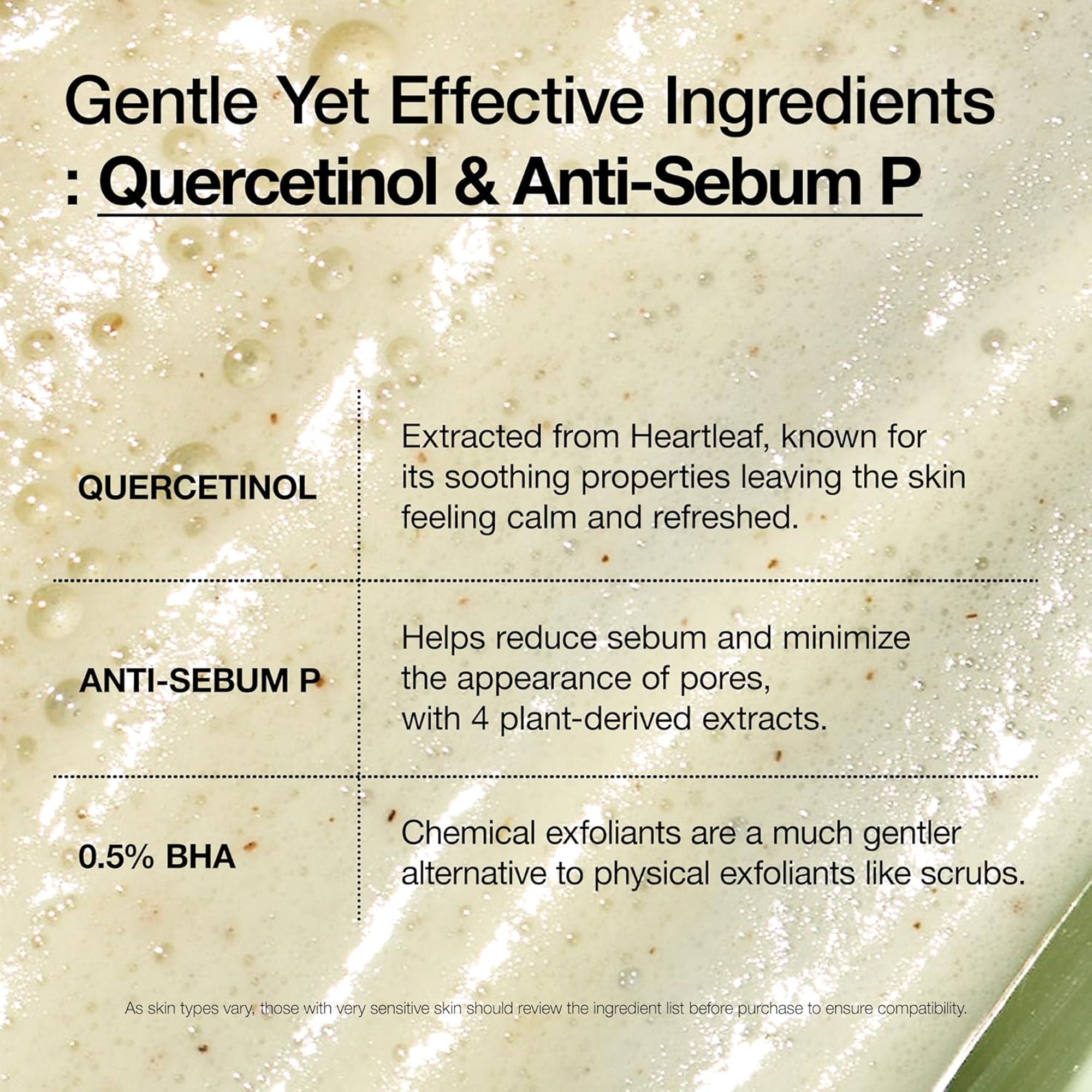 Heartleaf Quercetinol Pore Deep Cleansing Foam with 0.5% BHA For Gentle Exfoliation