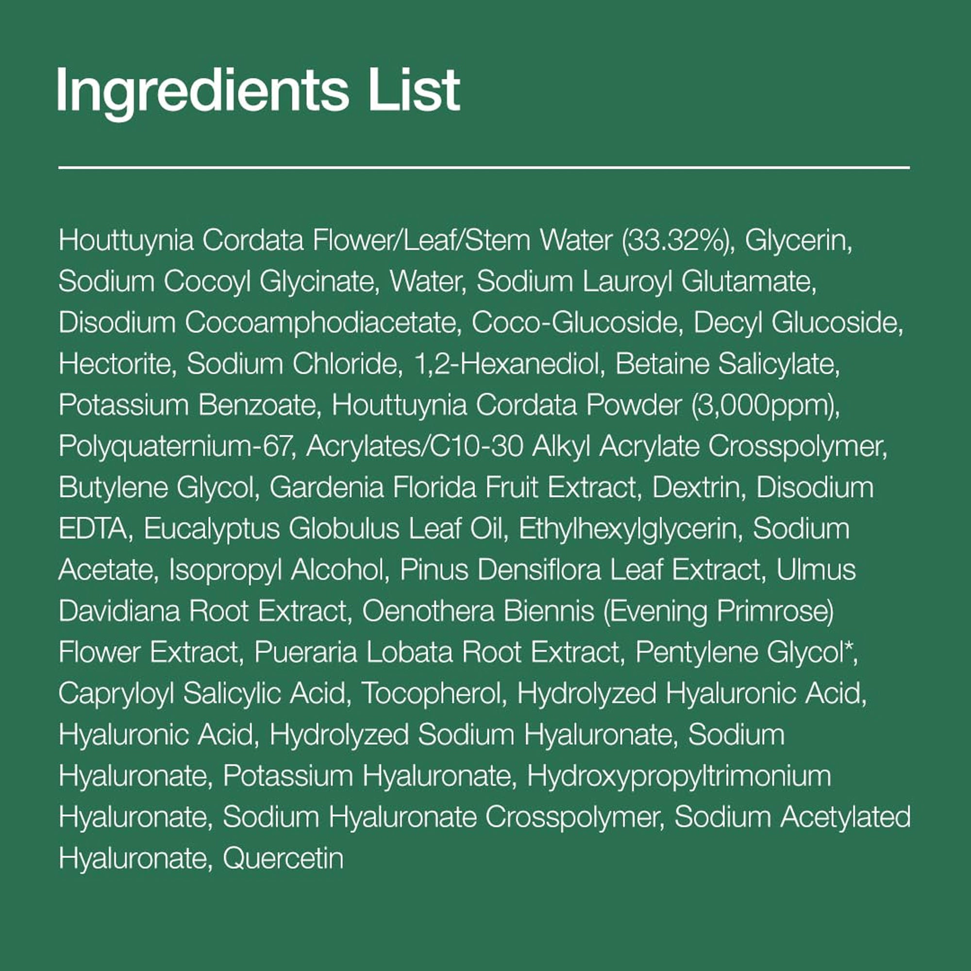 Heartleaf Quercetinol Pore Deep Cleansing Foam with 0.5% BHA For Gentle Exfoliation
