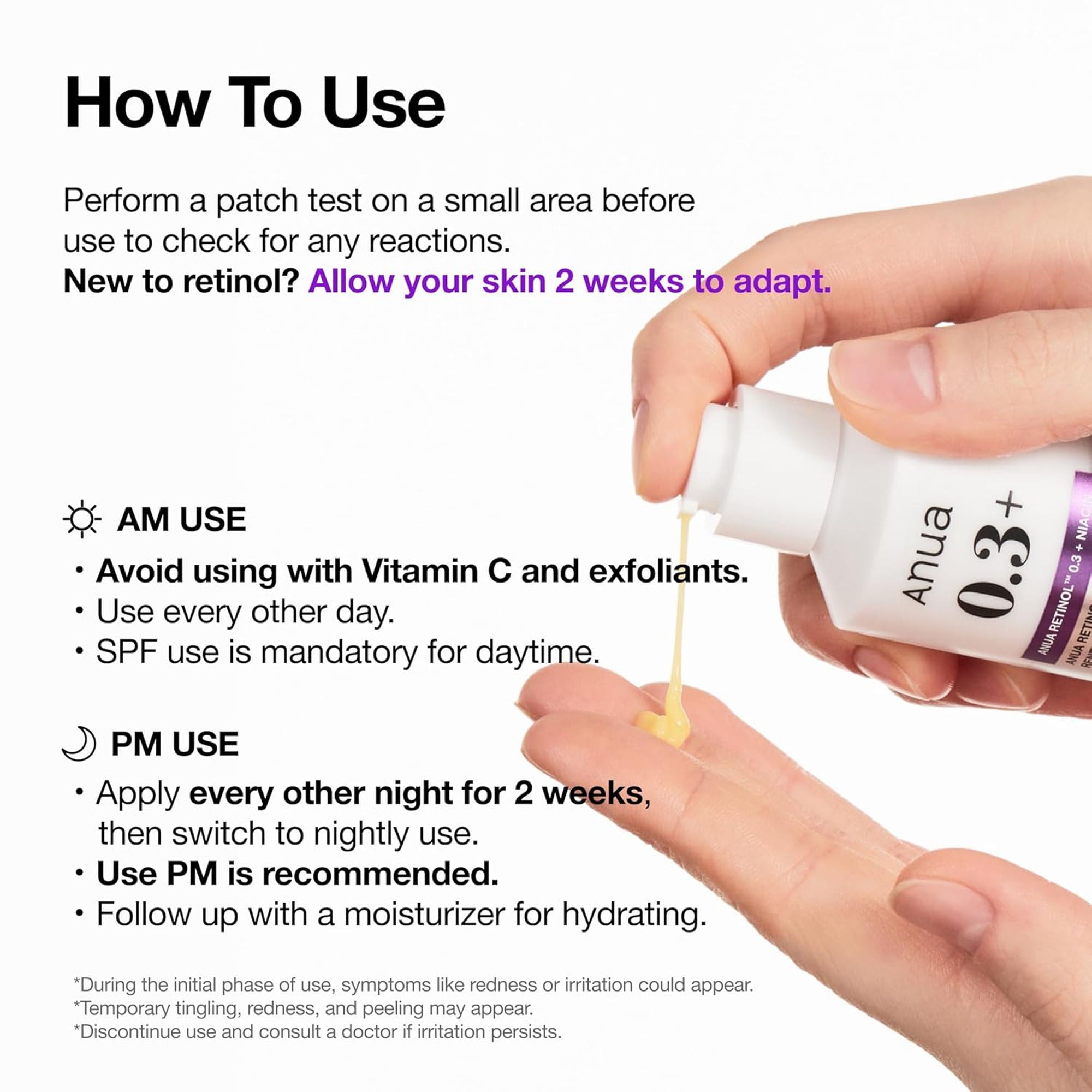 Retinol 0.3 Niacin Renewing Serum, Anti-Aging Serum with Peptides Reduces Fine Lines & Wrinkles