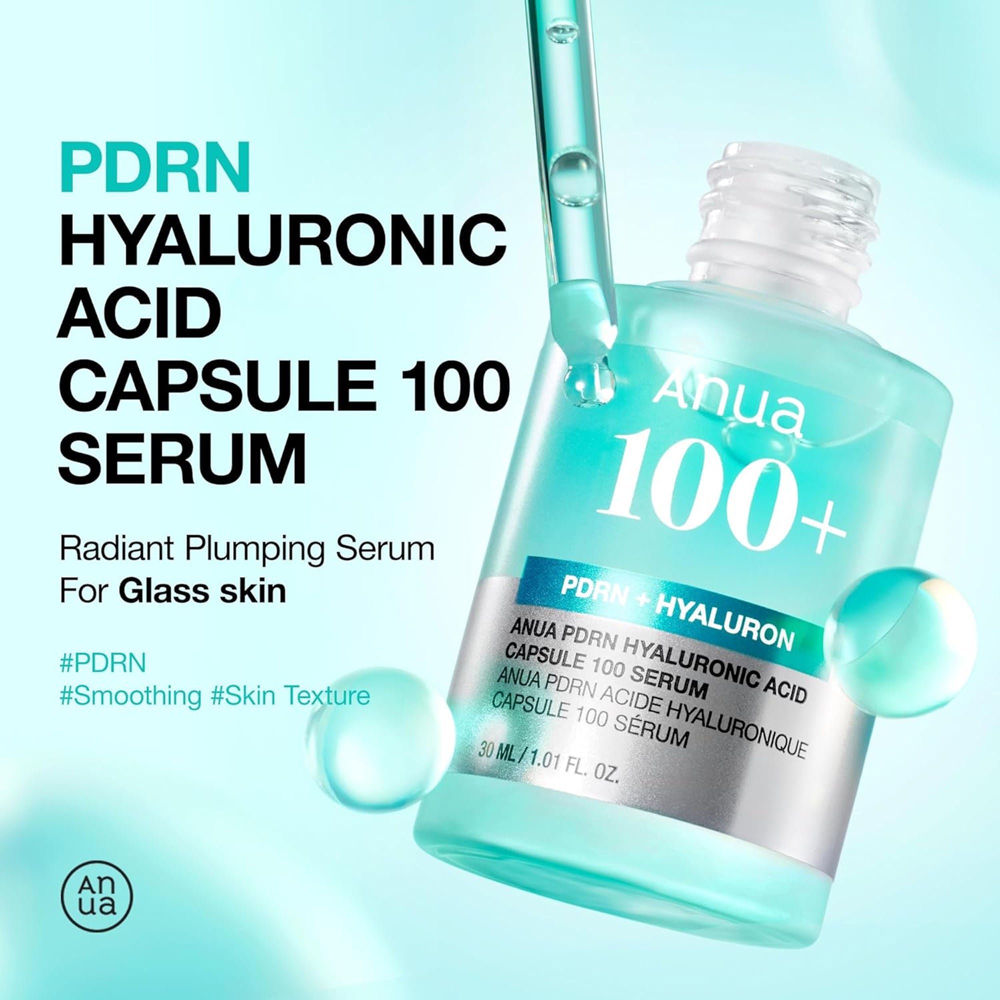Pdrn Hyaluronic Acid Capsule 100 Serum with Collagen For Plump, Dewy, Radiant Glass Skin
