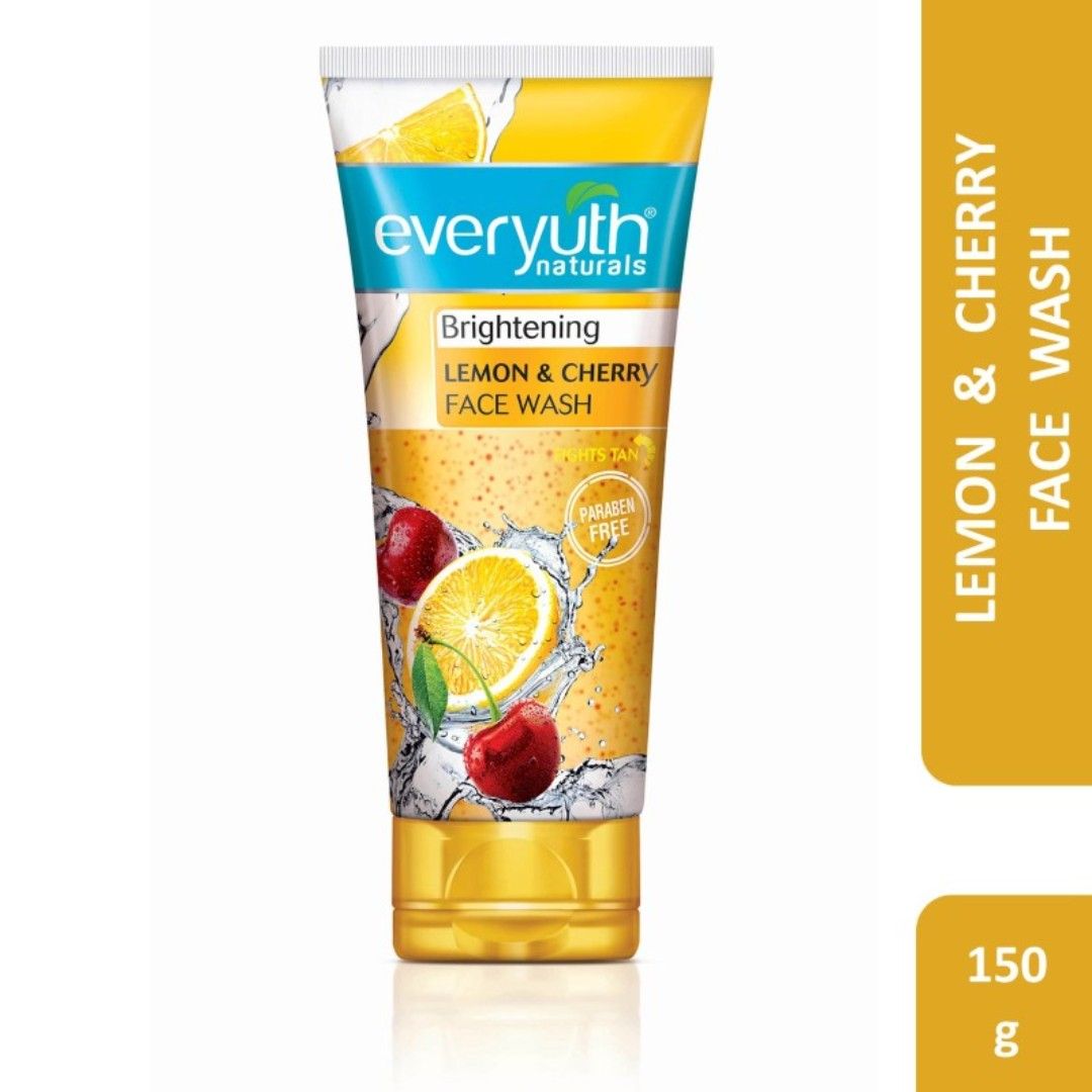 Face Wash - Brightening Lemon & Cherry, Suits all Skin Types, Paraben Free