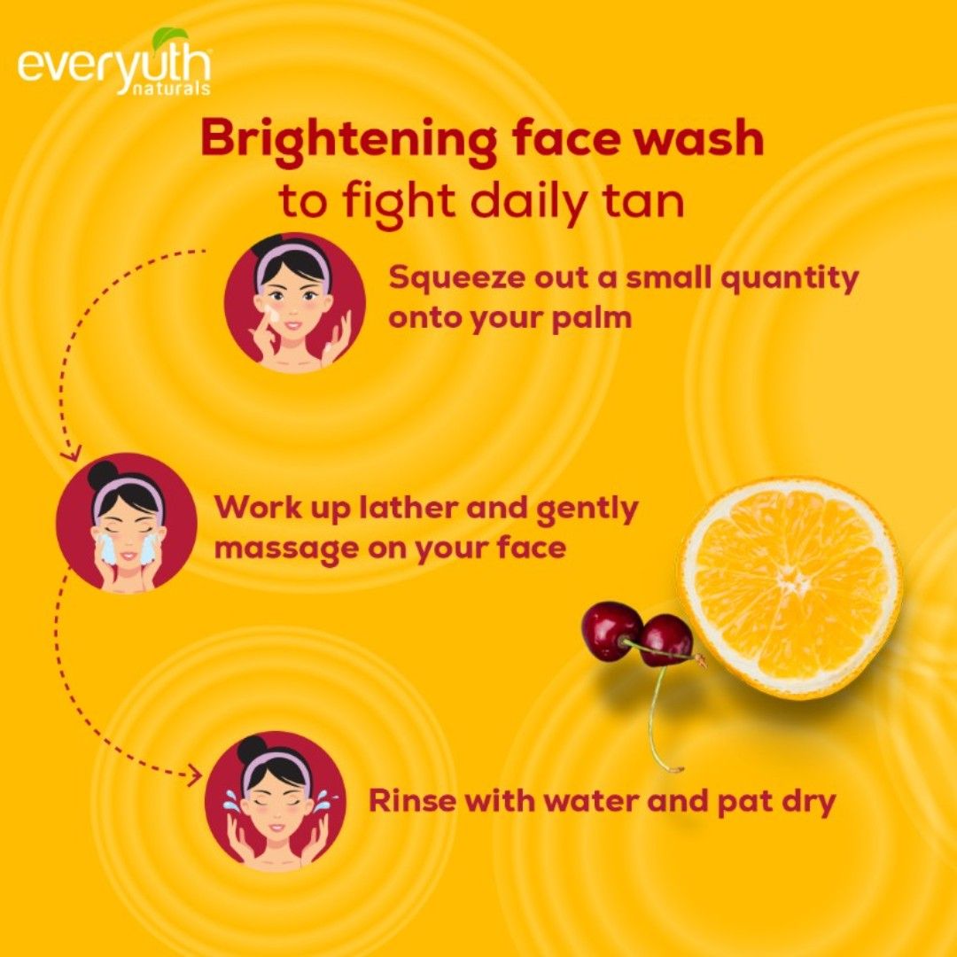 Face Wash - Brightening Lemon & Cherry, Suits all Skin Types, Paraben Free