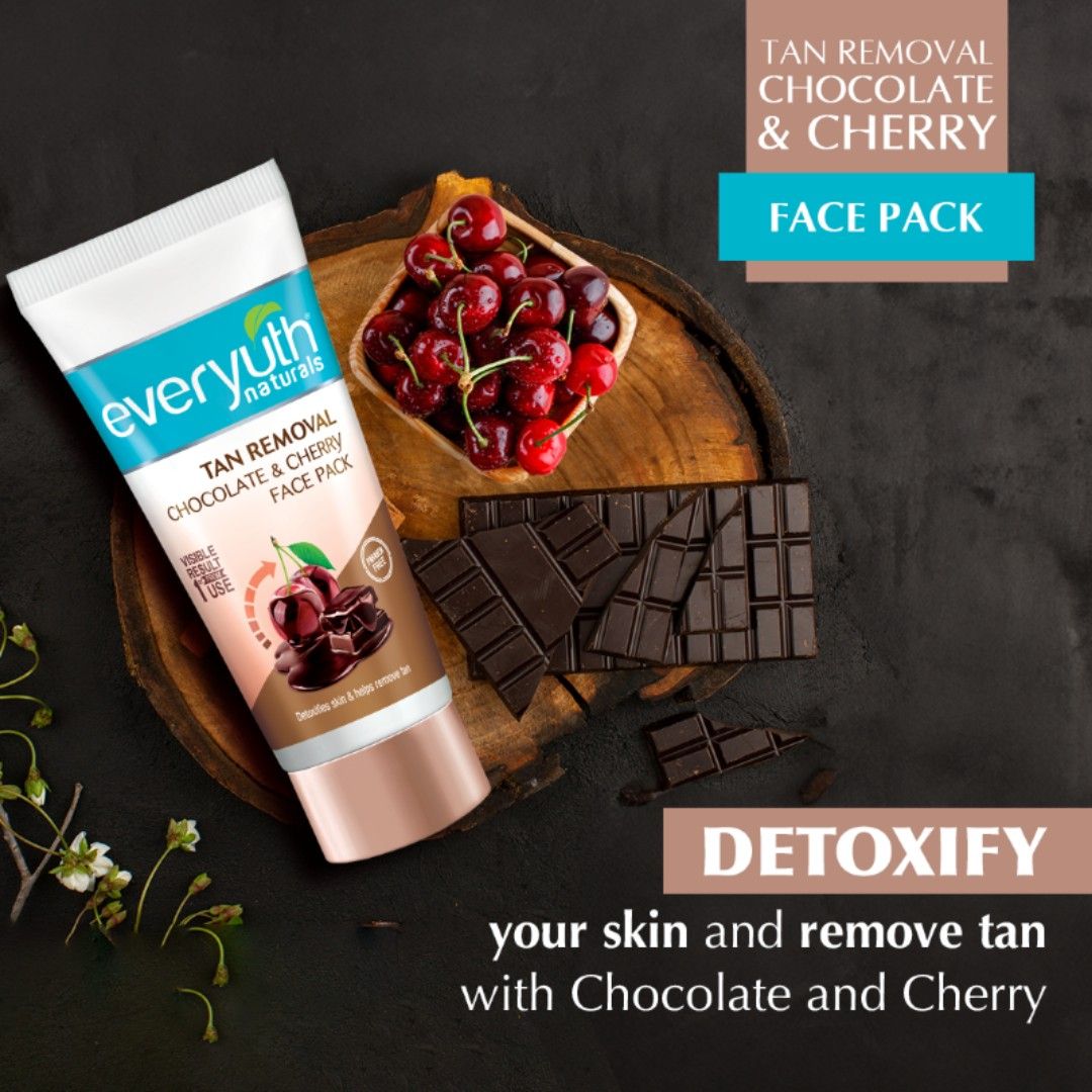 Tan Removal Pack for Face & Body - Chocolate & Cherry Dtan