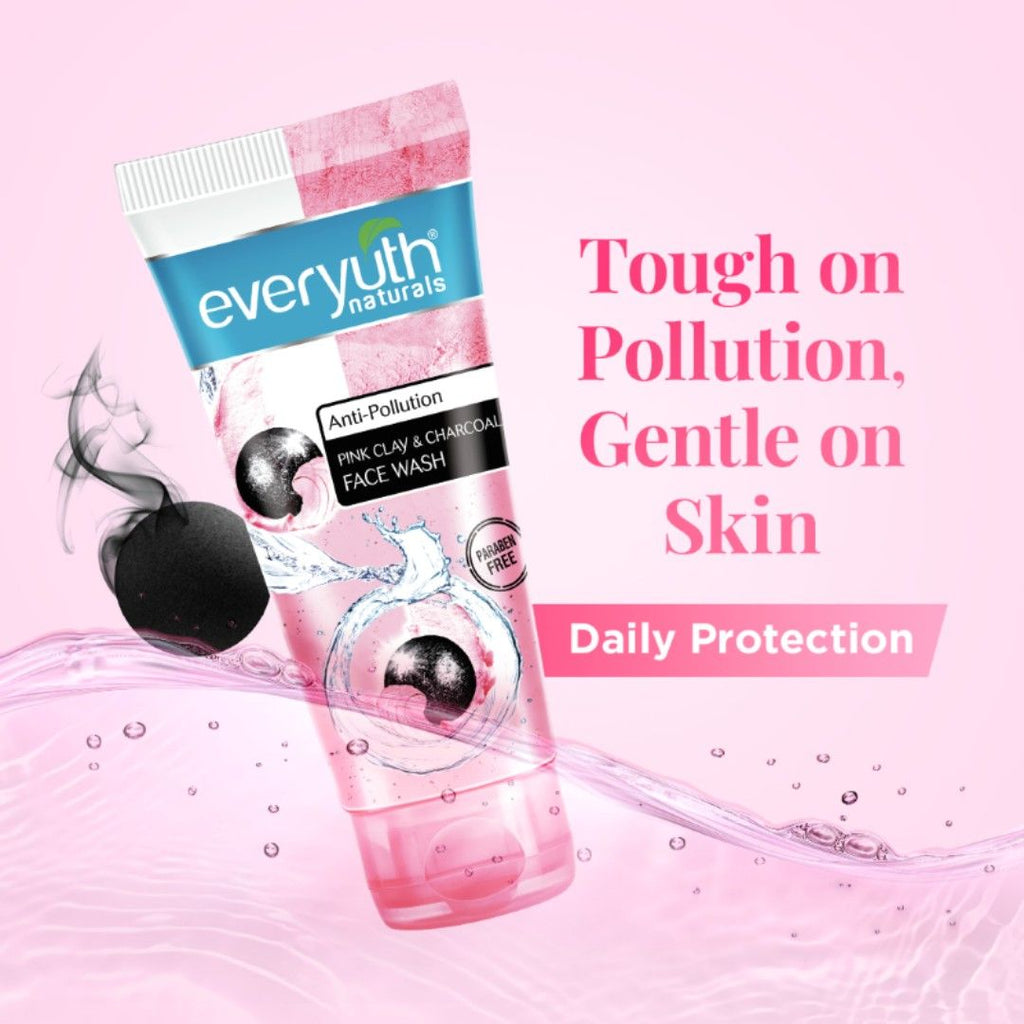 Anti Pollution Pink Clay & Charcoal Face Wash