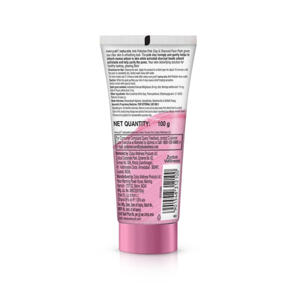 Anti Pollution Pink Clay & Charcoal Face Pack