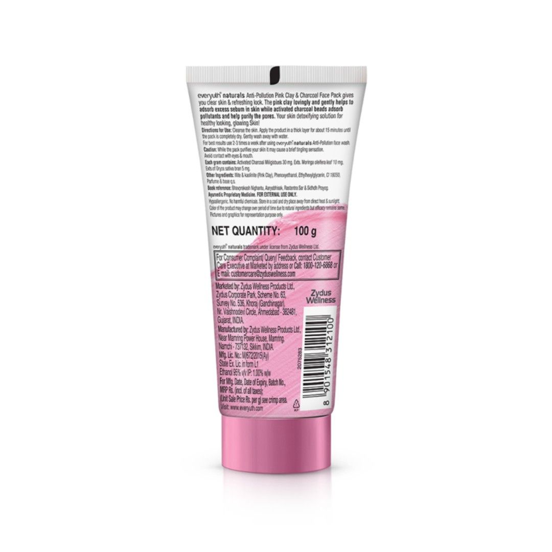 Anti Pollution Pink Clay & Charcoal Face Pack