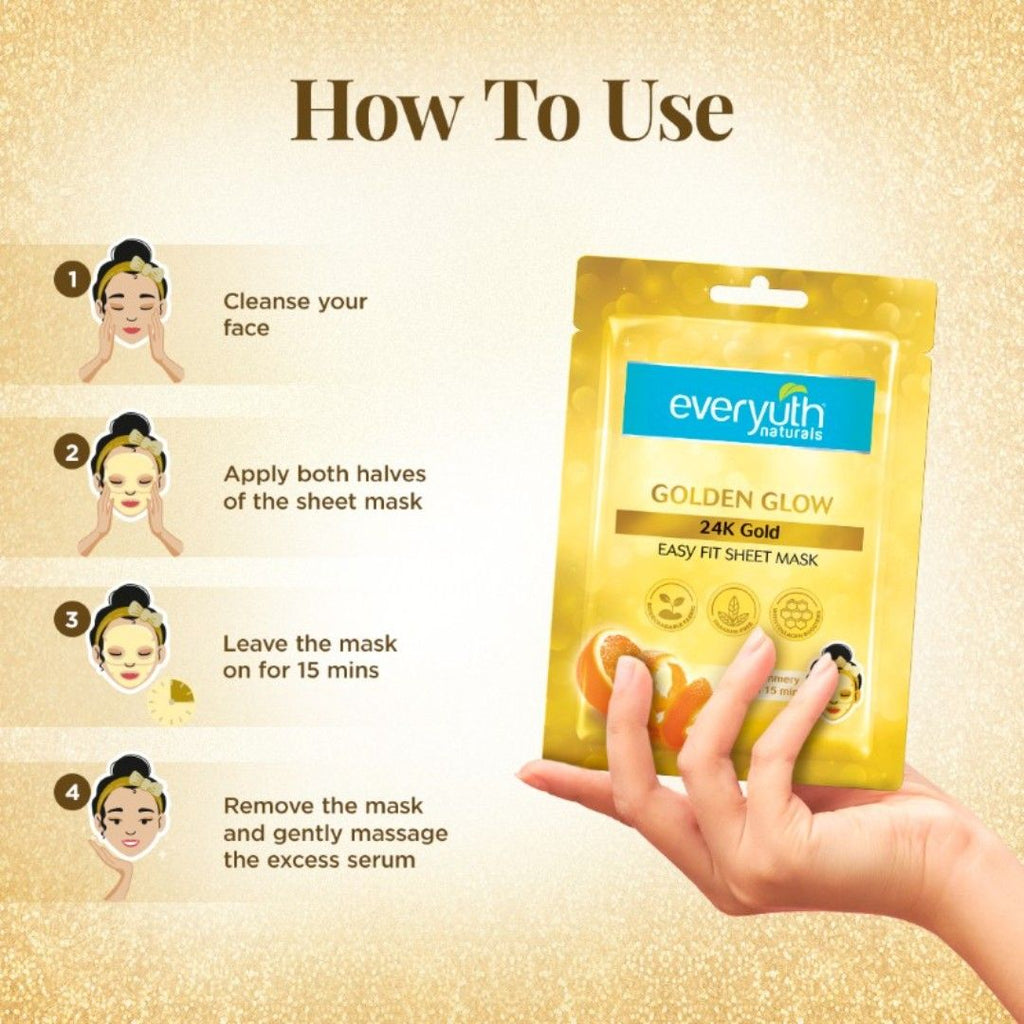 Golden Glow Sheet Mask - 24K Gold