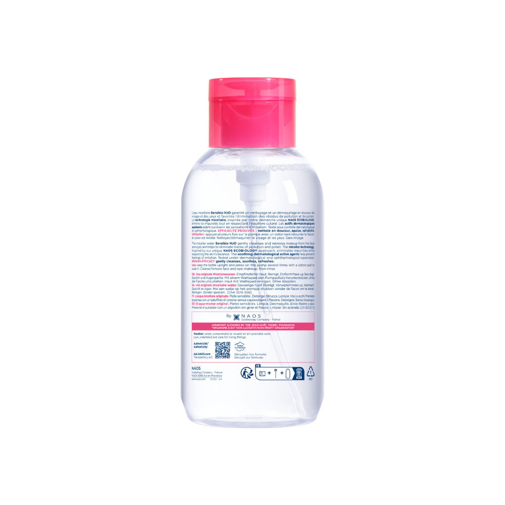 Micellar Water Sensibio H2O With Cucumber Extract Removes Makeup - Pump