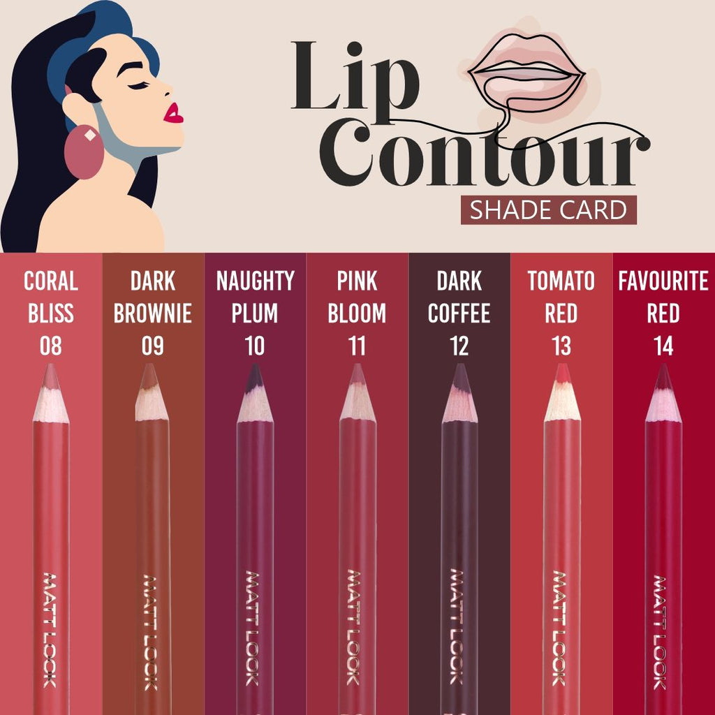 Colorite Lip Contour Professional Matte Lip Color Pencil