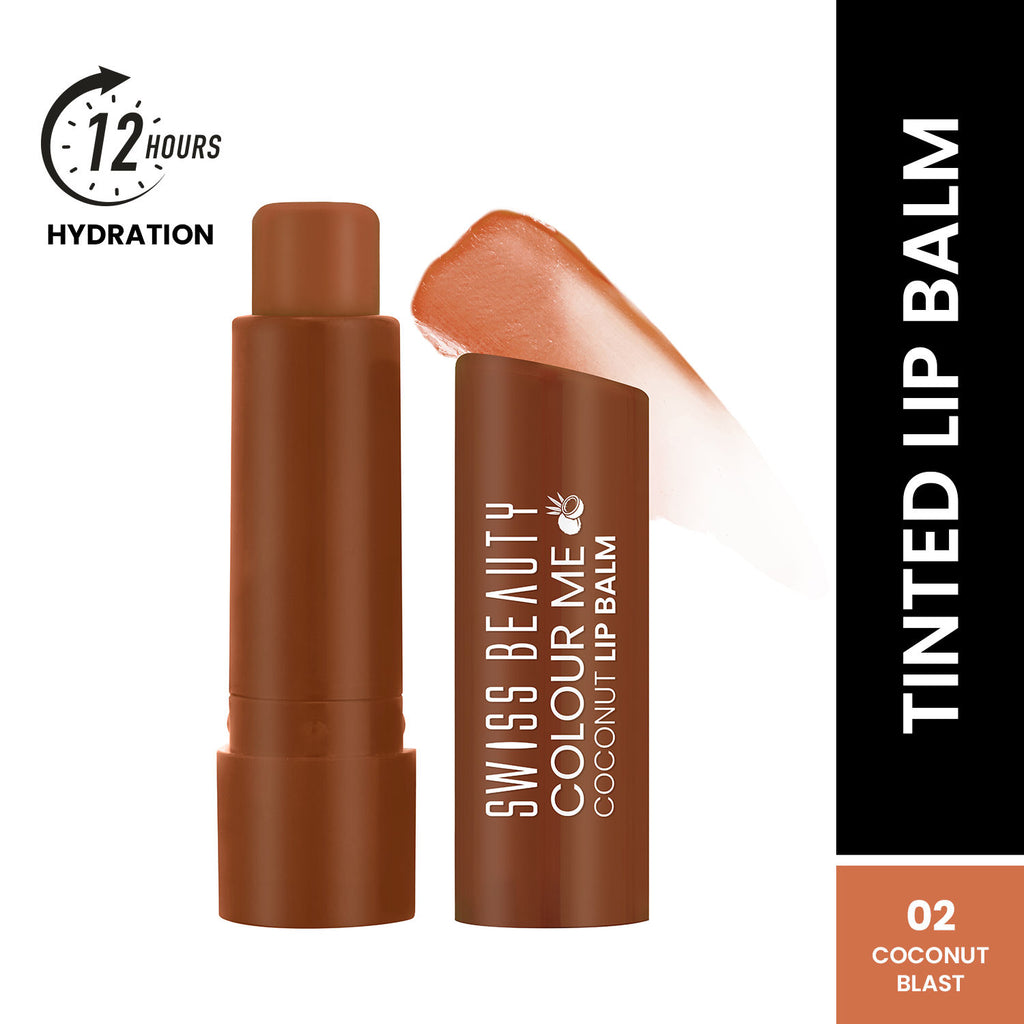 Colour Me Tinted Lip Balm For Dry With SPF 15, Shea Butter and Vitamin E - Coconut Blast