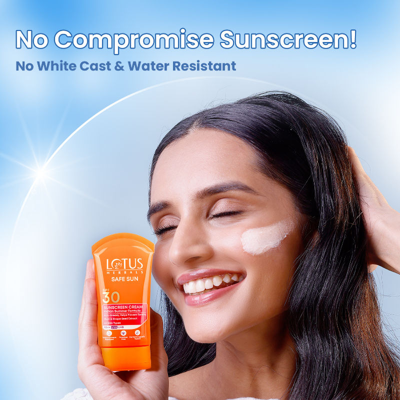 Safe Sun Sunscreen Cream PA++ UVA SPF-30 UVB Indian Summer Formula