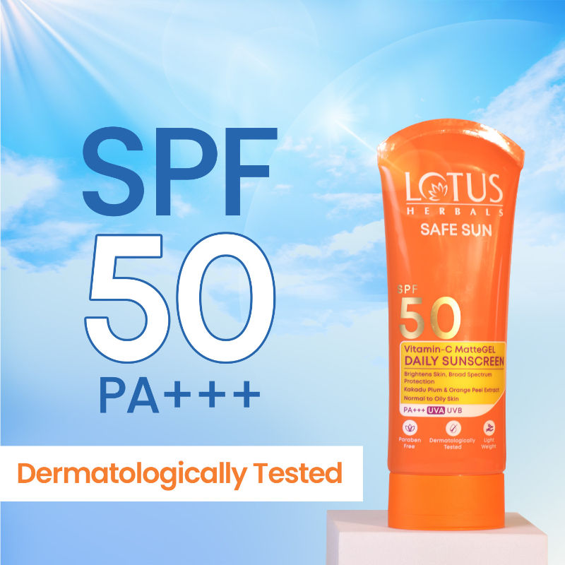 SafeSun Vitamin C Matte Gel Daily Sunscreen SPF 50 PA+++ | For All Skin Types