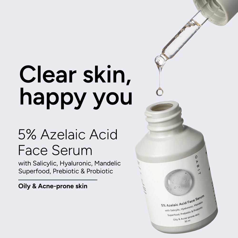 5% Azelaic Acid Face Serum With Salicylic & Mandelic For Acne, Blackheads, Open Pores & Spots