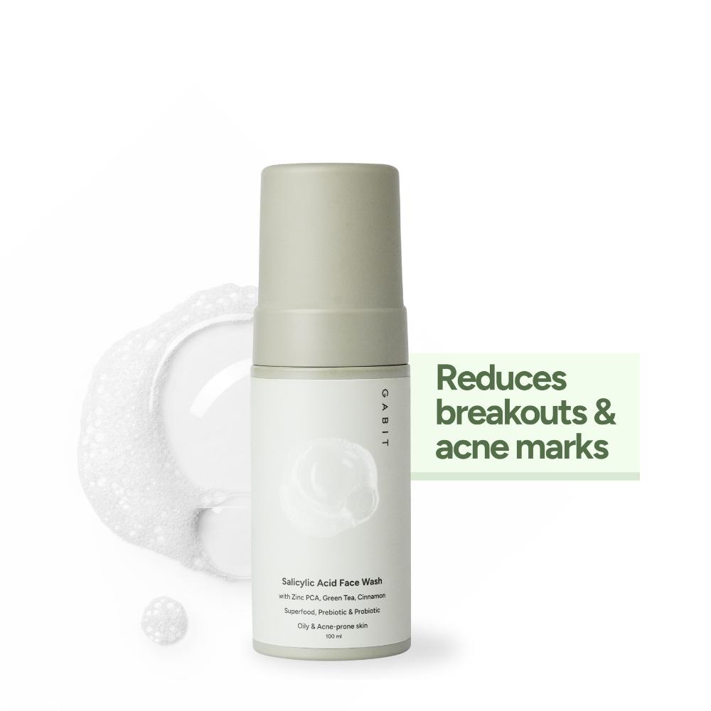 Salicylic Acid Face Wash With Green Tea & Zinc, For Oily & Acne Prone Skin, Reduces Open Pores