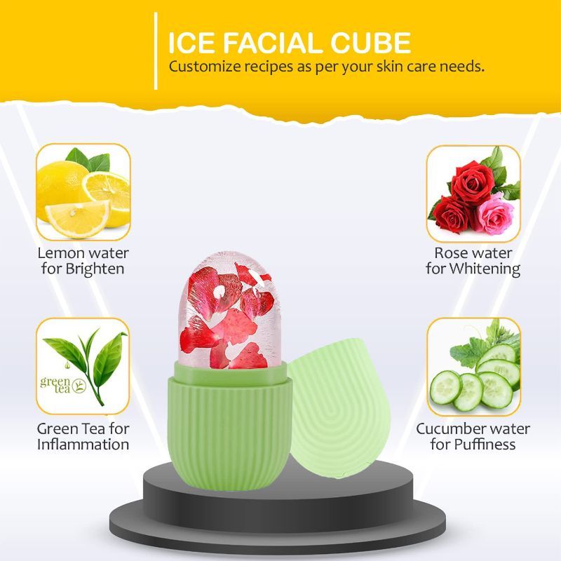 Ice Roller Massage for Face Toning - Green