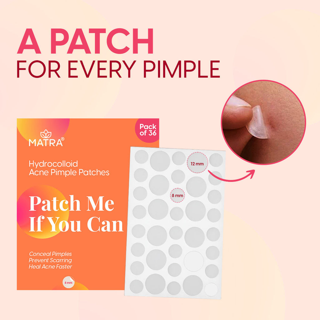 Acne Pimple Patches with Hydrocolloid - Face Spot Corrector Tape to Heal Acne, Prevent Scars