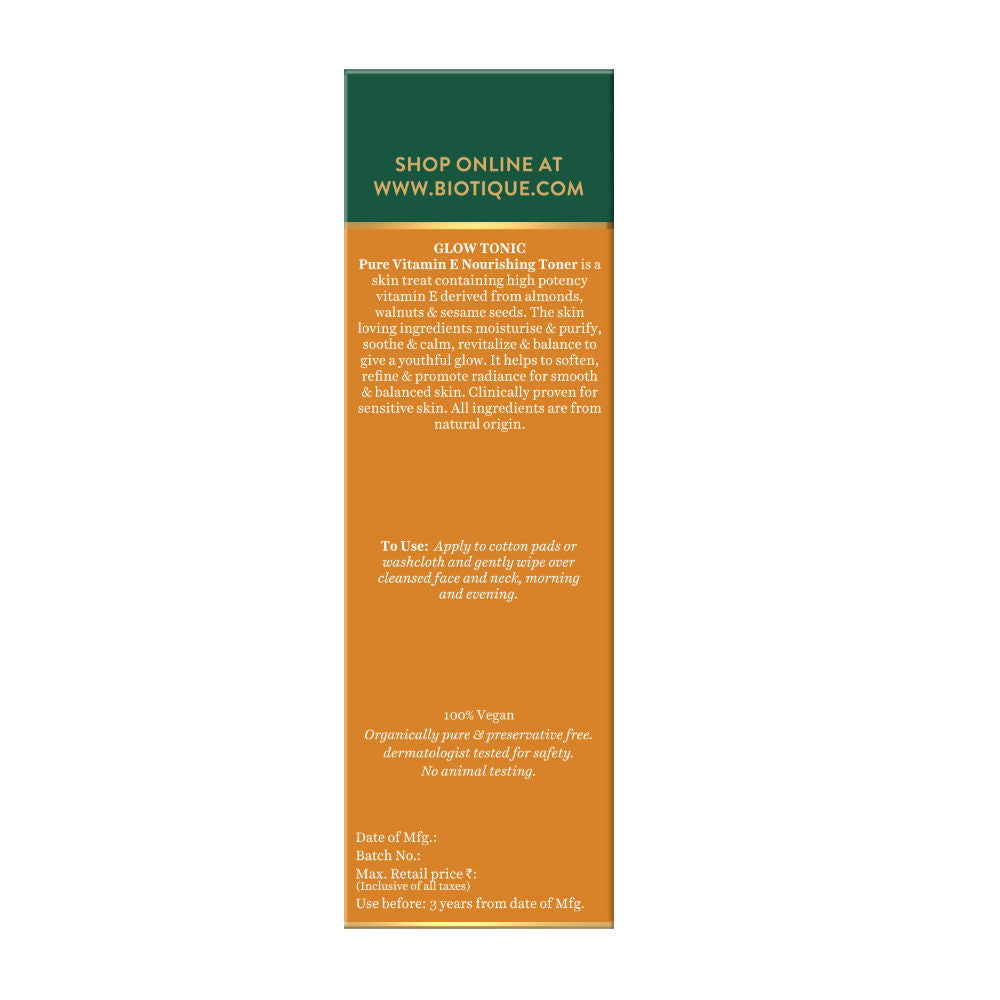Advanced Organics Glow Tonic Pure Vitamin E Nourishing Toner