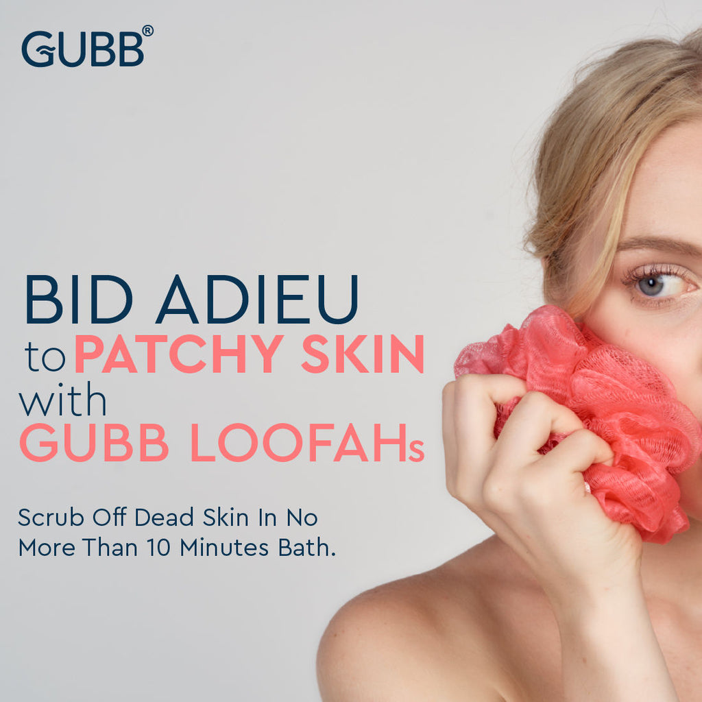 Luxe Bath Sponge Round Loofah For Women & Men - Pebble