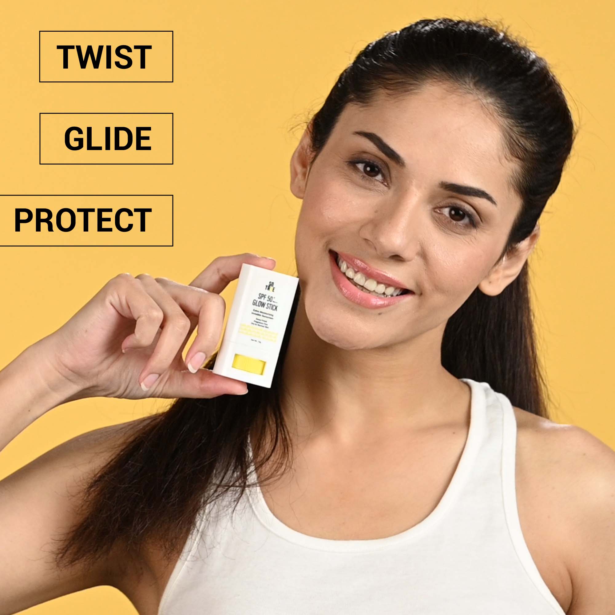 SPF 50+ Glow Stick Sunscreen For Invisible, Lightweight & Water Resistant