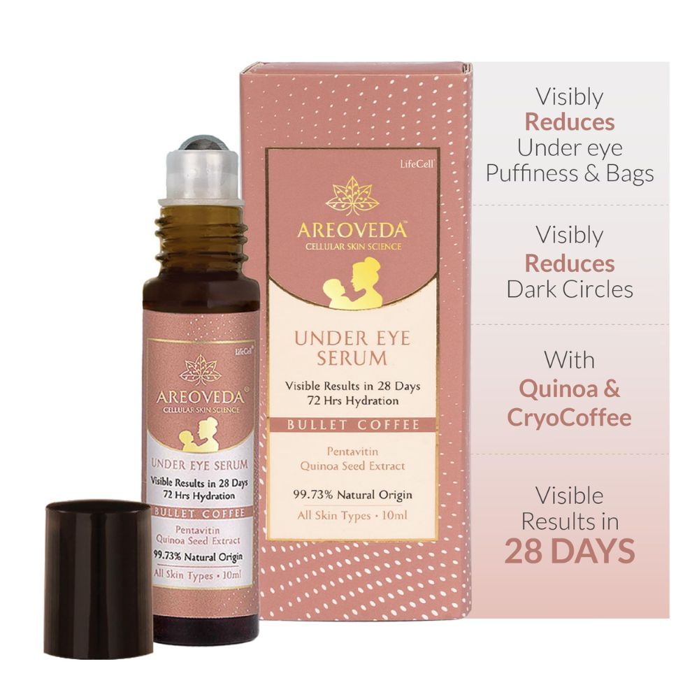 Under Eye Serum, Quinoa Seed Extract & CryoCoffee, Visibly Reduces Dark Circles, Puffiness