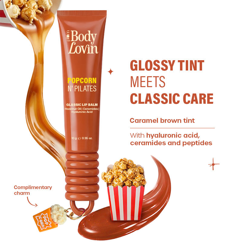 BodyLovin' Popcorn N' Pilates Glassic Lip Balm - Caramel Brown