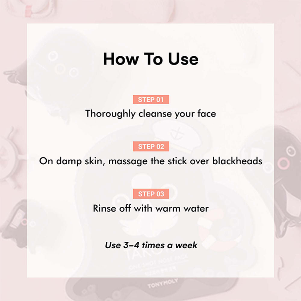 Korean Takopore Blackhead Scrub Stick-Charcoal & Mud to Minimize Pores & Exfoliate Skin