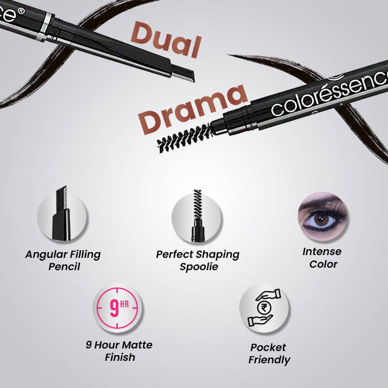 2 In 1 Expert Eye Brow Pencil - Black