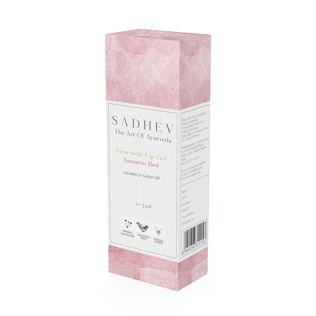 Ayurvedic Lip Gel Annatto Red - Coconut & Castor oil