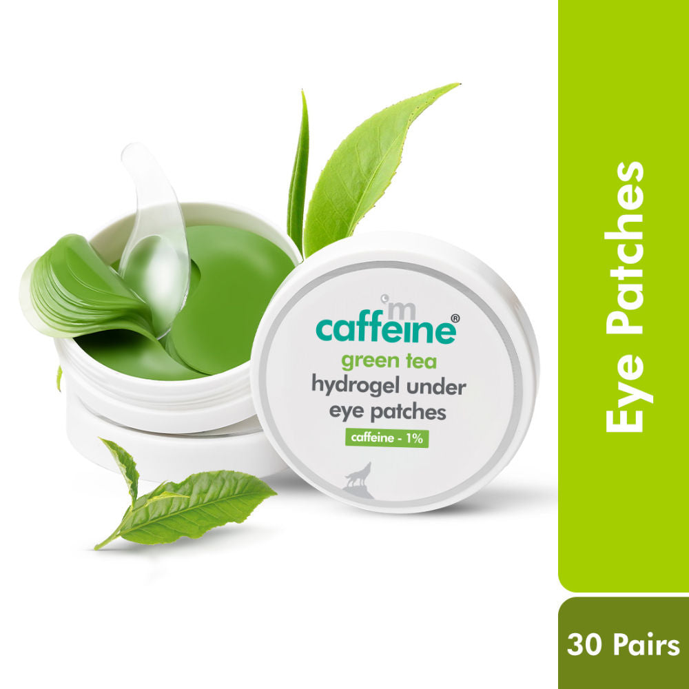 Green Tea Hydrogel Under Eye Patches with 1% Caffeine for Fine Lines & Hydration