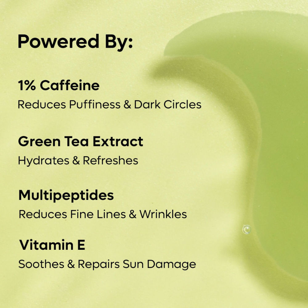 Green Tea Hydrogel Under Eye Patches with 1% Caffeine for Fine Lines & Hydration