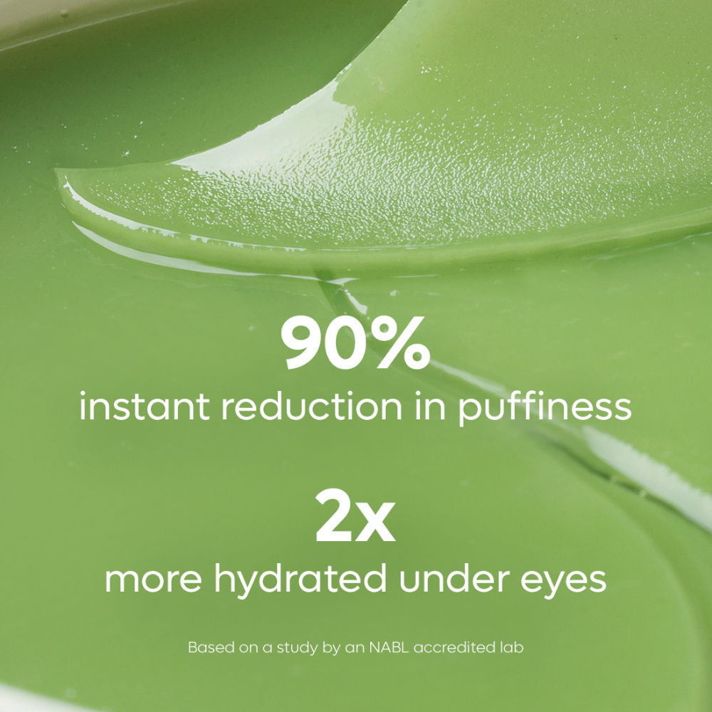 Green Tea Hydrogel Under Eye Patches With 1% Caffeine For Fine Lines & Hydration