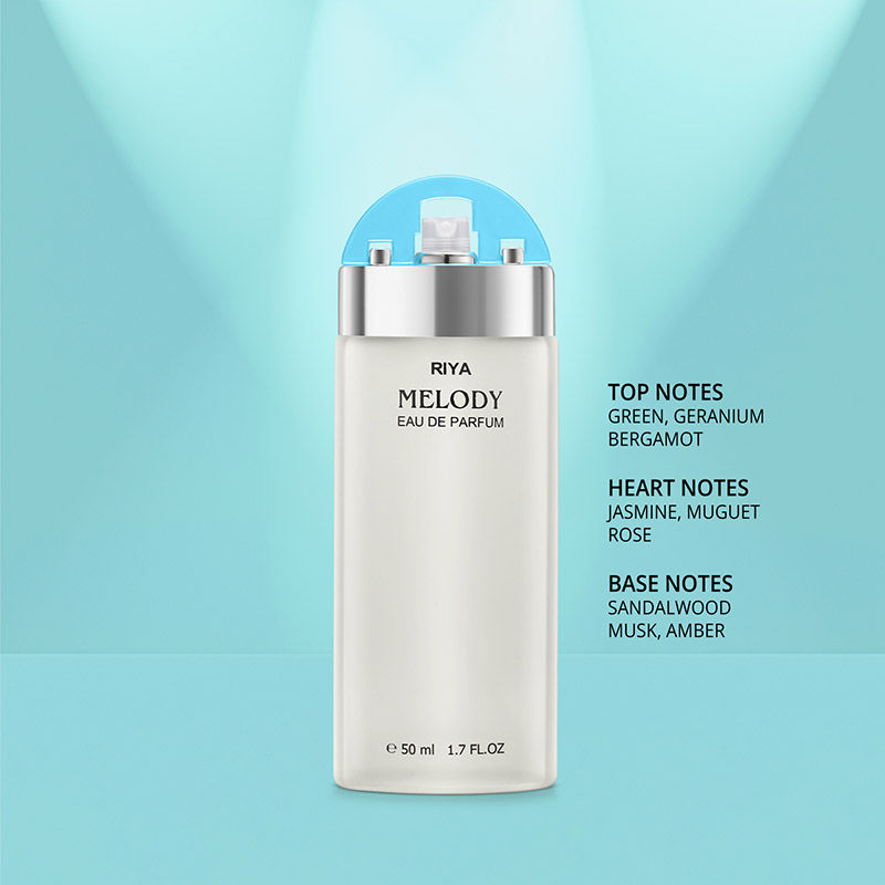 Melody Sea Green Perfume for Women Jasmine Geranium Rose Fragrance